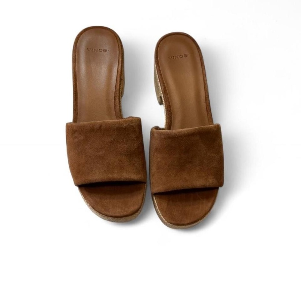 Vince Platform Brown Suede Sandals‎ - Picture 2 of 11
